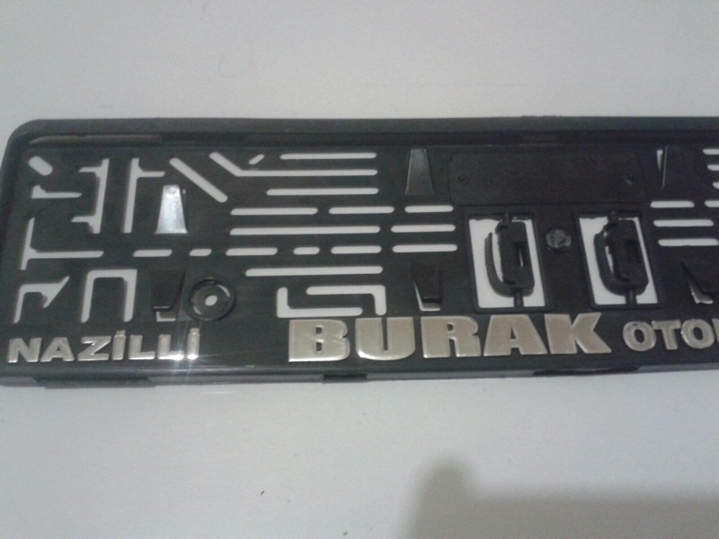 Kabartmalı Krom Kaplama Plakalık -5