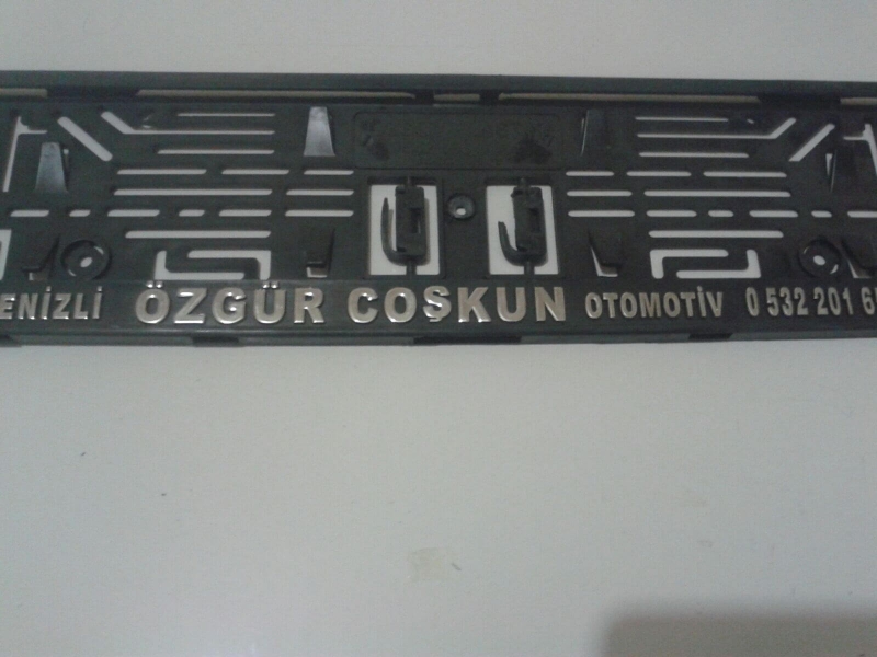 Kabartmalı Krom Kaplama Plakalık -8